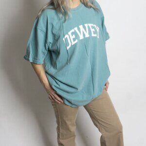 Comfort Colors Dewey T-Shirt Size XL Teal Green Oversized